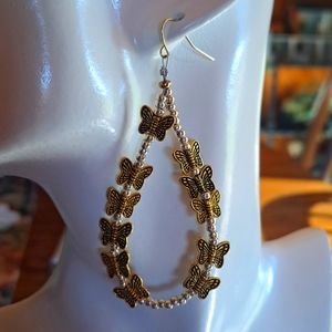 GOLD BUTTERFLY EARRINGS